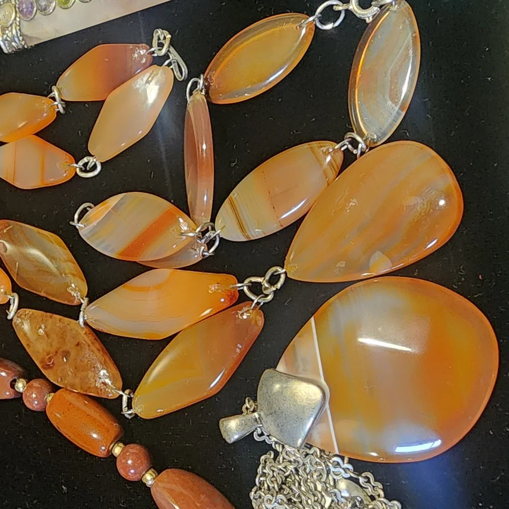 18pc Vintage Natural Stone Jewerly Lot - Picture 2 of 14